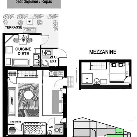 Chez Martine Et Bernard Oda ve Kahvaltı 3*